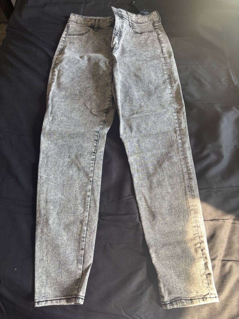 Fashion Nova Skinny Jeans - Light Grey Acid Wash